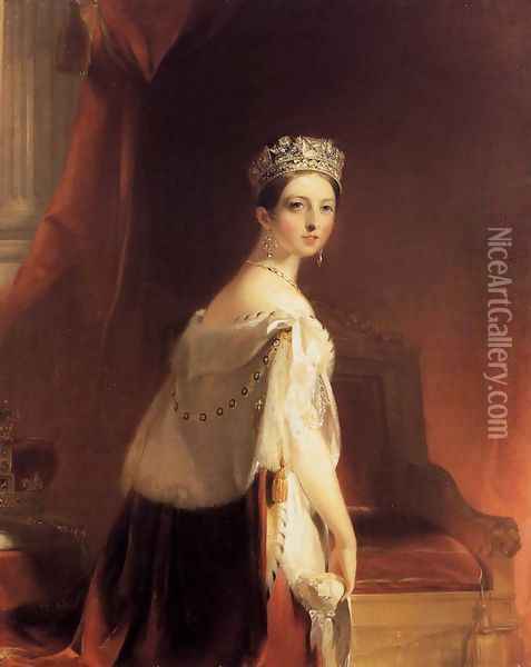 Queen Victoria 1838 Oil Painting - Thomas Sully