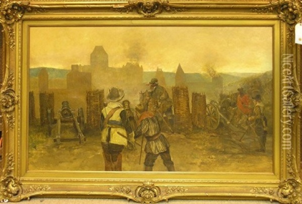 Behind The Battle Lines Oil Painting - Claus Meyer