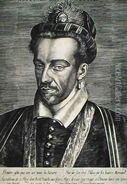 Henri III Valois (1551-89) Oil Painting - Johan Wierix
