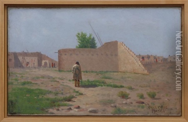 Kiva San Ildenfenso, New Mexico Oil Painting - Charles Craig