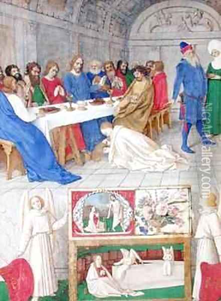The Suffering of the Saints Christ in the House of Simon the Pharisee Oil Painting - Jean Fouquet