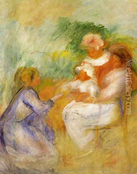 Women And Child Oil Painting - Pierre Auguste Renoir