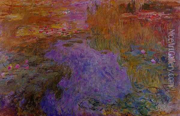 The Water-Lily Pond2 1917-1919 Oil Painting - Claude Oscar Monet