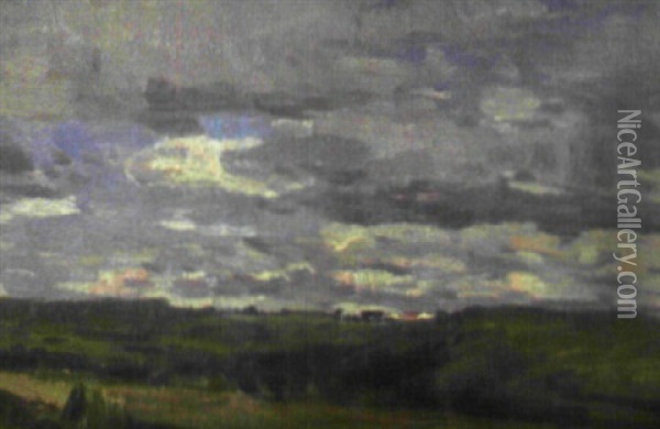 Schwabische Landschaft Oil Painting - Karl Schickhardt