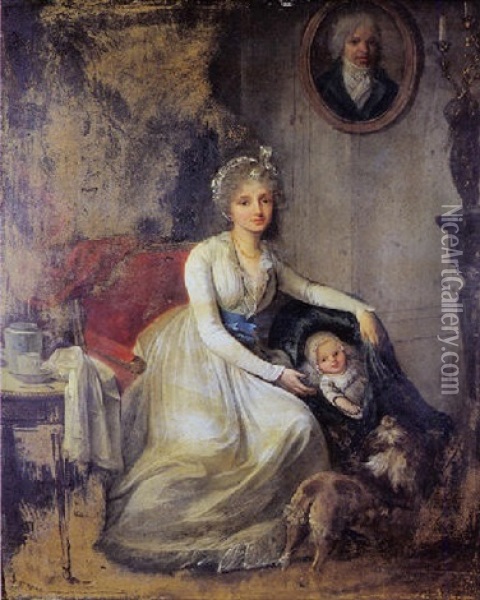Jeune Mere Et Son Enfant Oil Painting - Marguerite Gerard
