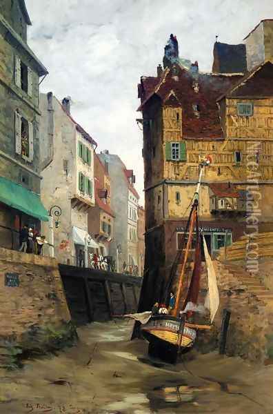 From Le Havre, Low Water (Fra Le Havre, lavvann) Oil Painting - Fritz Thaulow