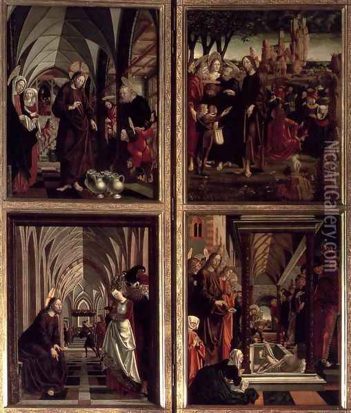 St Wolfgang Altarpiece Scenes from the Life of Christ 2 Oil Painting - Michael Pacher