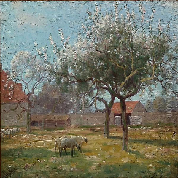 May Blossoms Oil Painting - John Miller