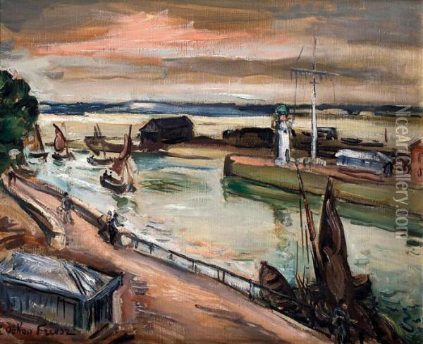 Le Port De Honfleur Oil Painting - Emile-Othon Friesz
