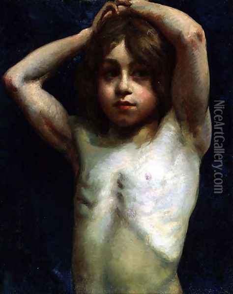 Study of a Young Boy Oil Painting - William John Wainwright