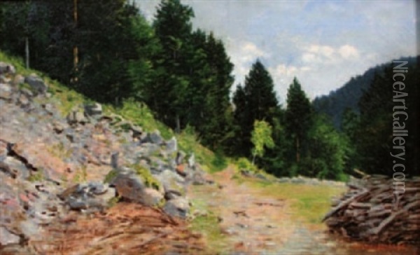 Roches Et Clairieres Dans Les Bois De Eaymont Oil Painting - Jean Alfred Desbrosses