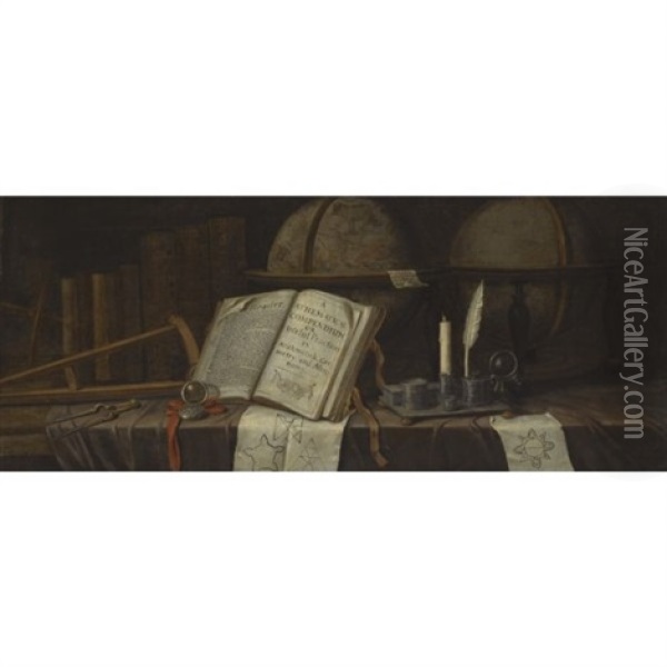 A Vanitas Still Life Oil Painting - Edward Collier