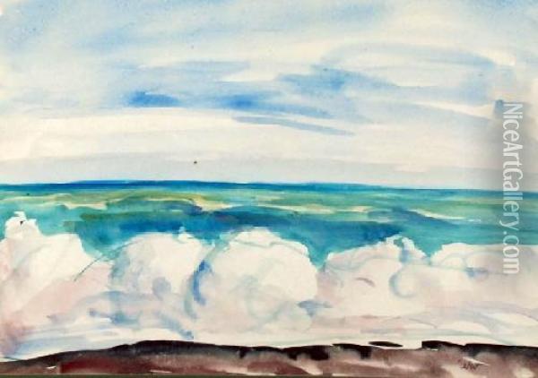 Morze Oil Painting - Wojciech Weiss