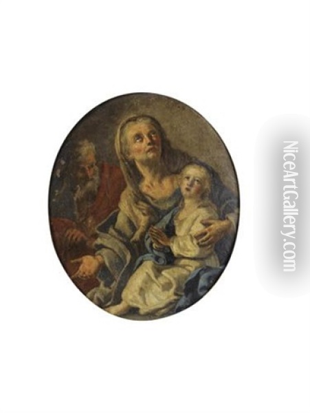 Sainte Anne Et La Vierge Oil Painting - Francesco de Mura