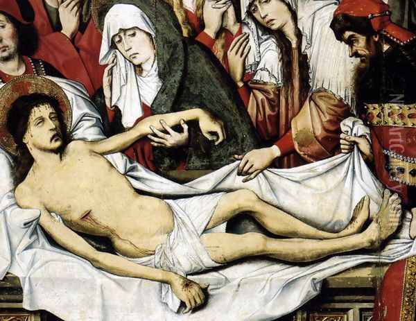 Entombment of Christ (detail) 1490s Oil Painting - Pedro Sanchez