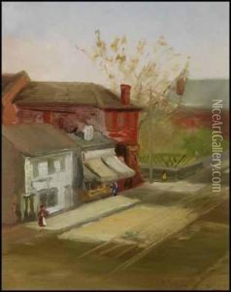 Street In Toronto Oil Painting - William Albert Sherwood