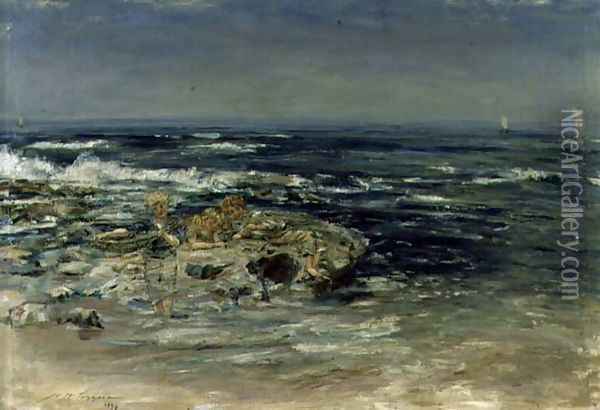 The Atlantic Surf, 1899 Oil Painting - William McTaggart