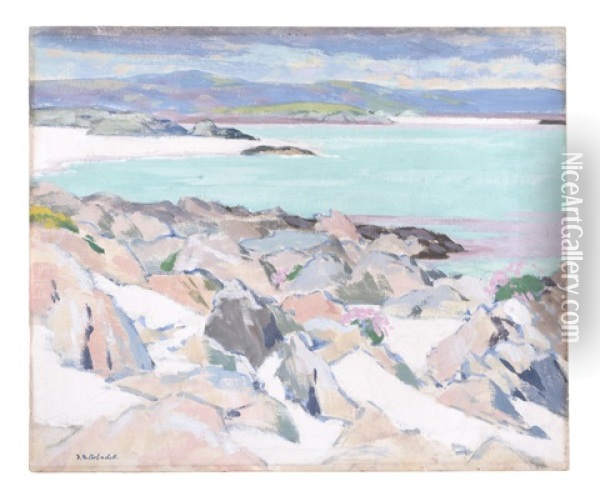 Iona, East Bay Oil Painting - Francis Campbell Boileau Cadell