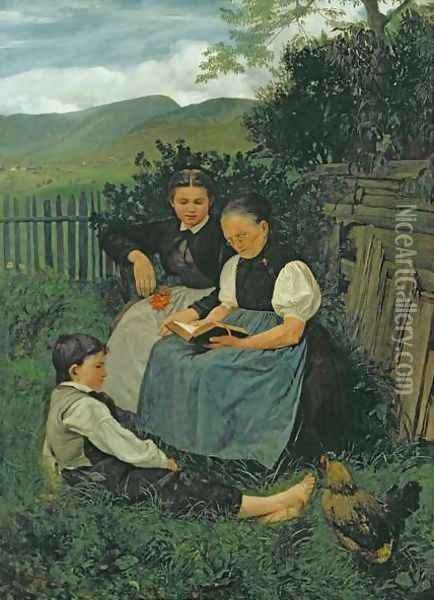 The End of the Day, 1868 Oil Painting - Hans Thoma