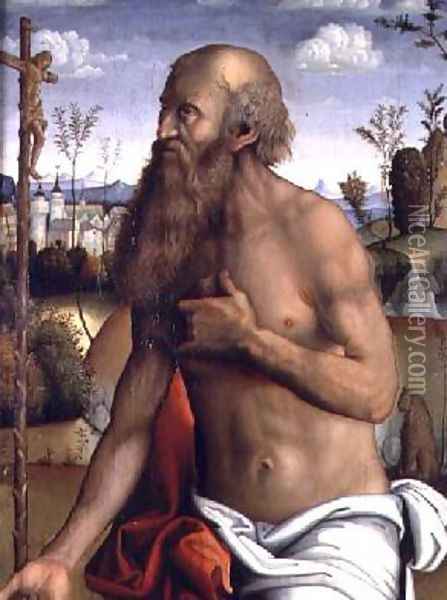 St Jerome in Penitence Oil Painting - Marco Meloni