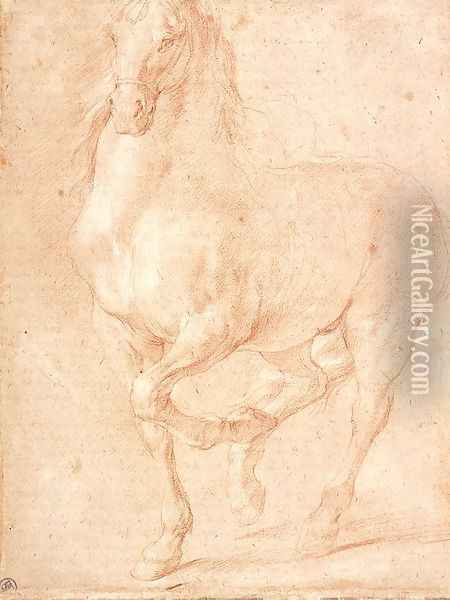 Study of a Horse Oil Painting - Pierre Puget