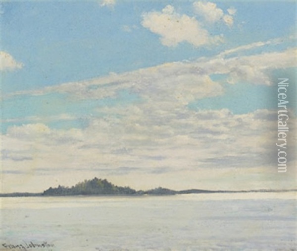 Northern Sky In March Oil Painting - Francis Hans Johnston