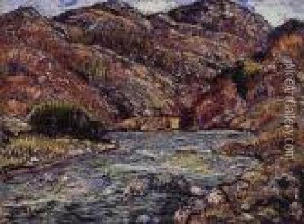 Red Hills, Colorado Oil Painting - Ernest Lawson