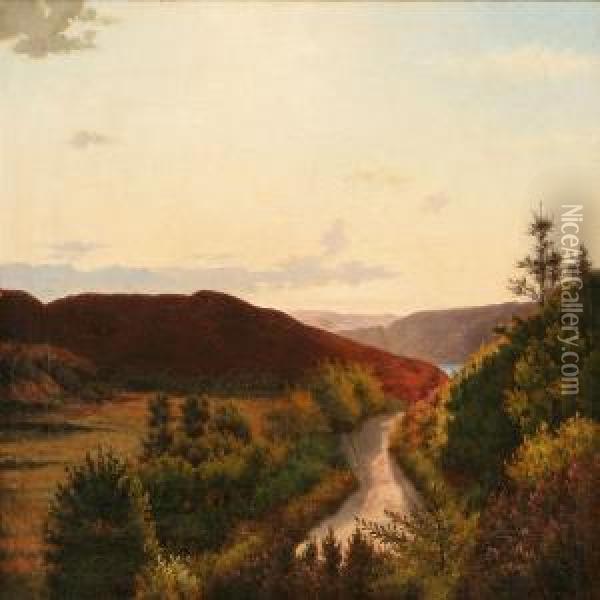 View From Himmelbjerget, Denmark Oil Painting - Vilhelm Peter C. Kyhn