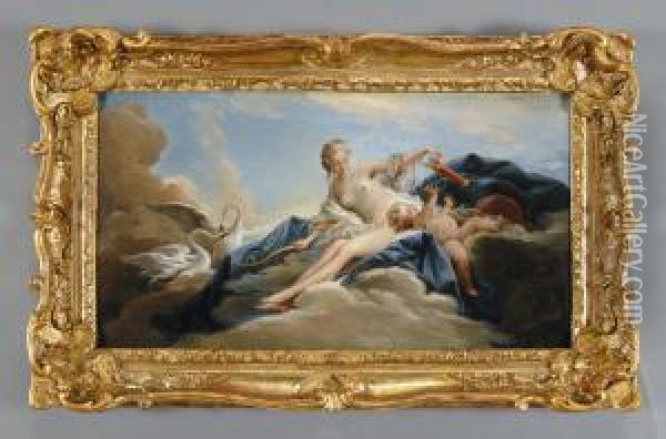 Venere Ed Amore Oil Painting - Pierre Charles Tremoliere