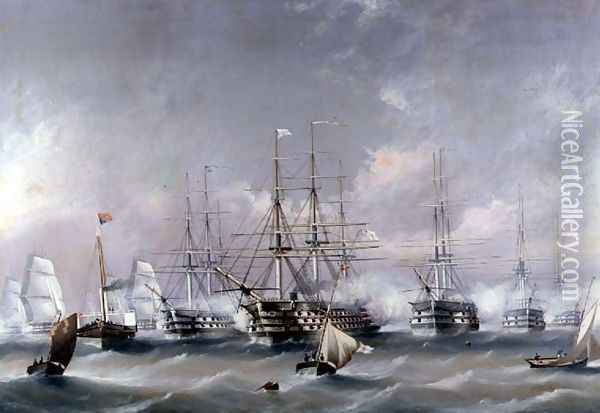 Naval Review Oil Painting - B. Spencer Richard