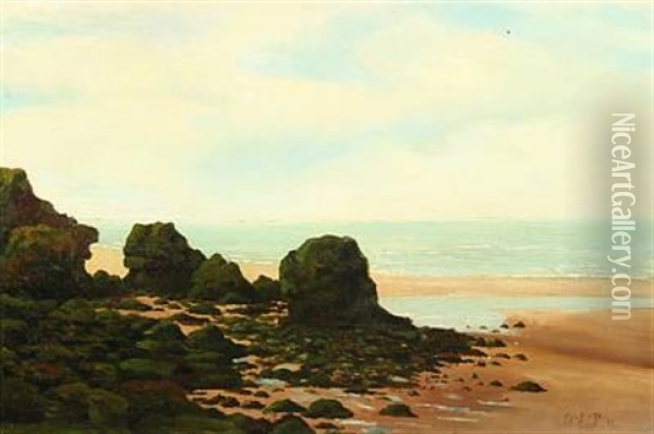 Coastal Scene From L'orient, France Oil Painting - Paul Emmanuel Peraire