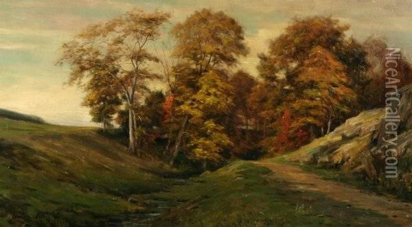 The 5th Hole, Sleepyhollow Country Club, Tarrytown, Ny Oil Painting - Louis Aston Knight