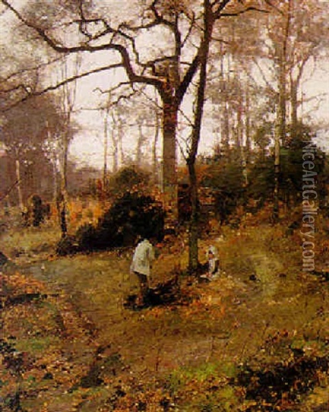 October Days Oil Painting - Hector Caffieri