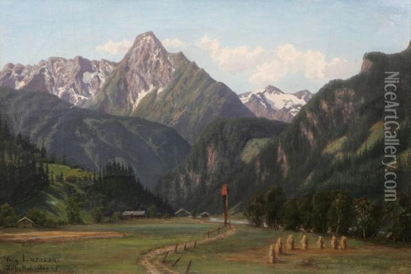 Osterrikiskt Landskap Oil Painting - Virginia Larsson
