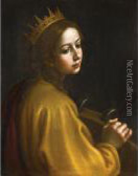Saint Catherine Of Alexandria Oil Painting - Francesco Curradi