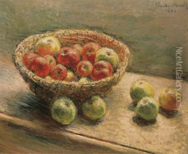 Le Panier De Pommes Oil Painting - Claude Monet