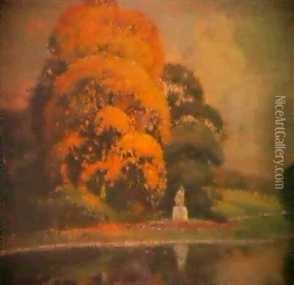 L'arbre Jaune Oil Painting - Auguste Leroux