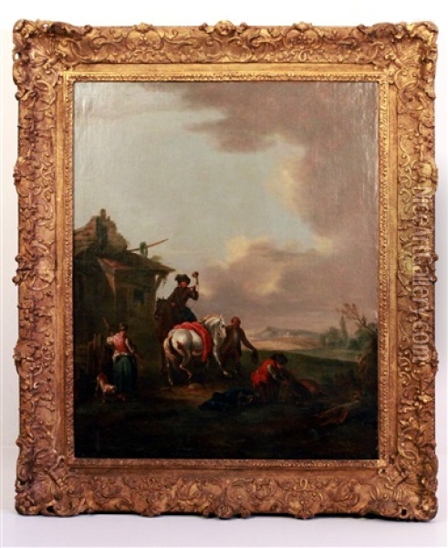 Halte De Cavalerie Oil Painting - Pieter van Bloemen