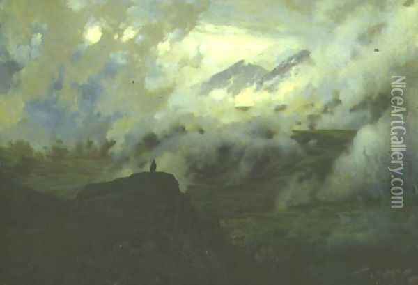 Mount El'brus, Russia, 1894 Oil Painting - Nikolai Aleksandrovich Yaroshenko
