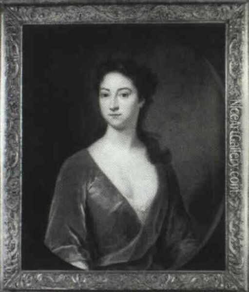 Portrait Of A Gentlewoman Oil Painting - Charles Bridges
