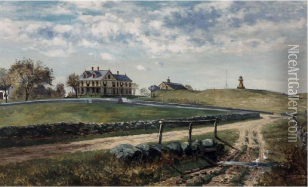 Home Of Silas Pierce, Scituate, Massachusetts Oil Painting - Frank Henry Shapleigh
