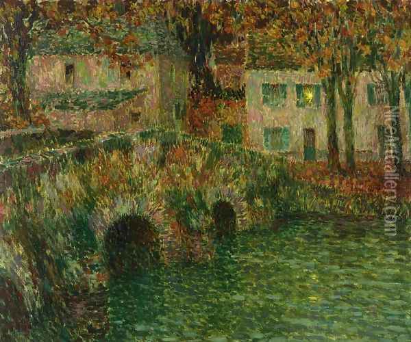 The Pond de Pierre Oil Painting - Henri Eugene Augustin Le Sidaner