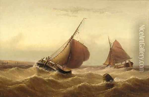 Shipping in a swell Oil Painting - Henry Moore