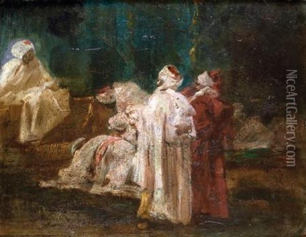 Hommage Au Pacha Oil Painting - Henri Alexandre Georges Regnault