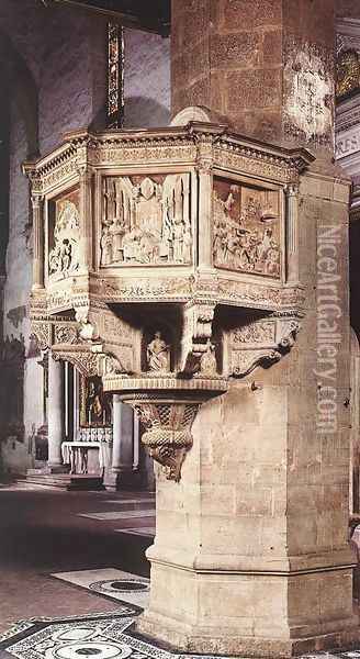 Pulpit I Oil Painting - Benedetto Da Maiano