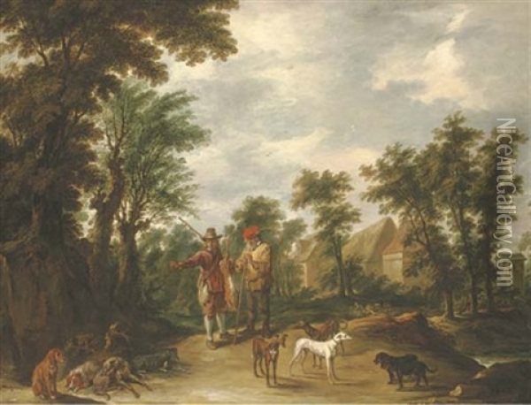 The Return From Shooting (after Teniers) Oil Painting - Thomas Gainsborough