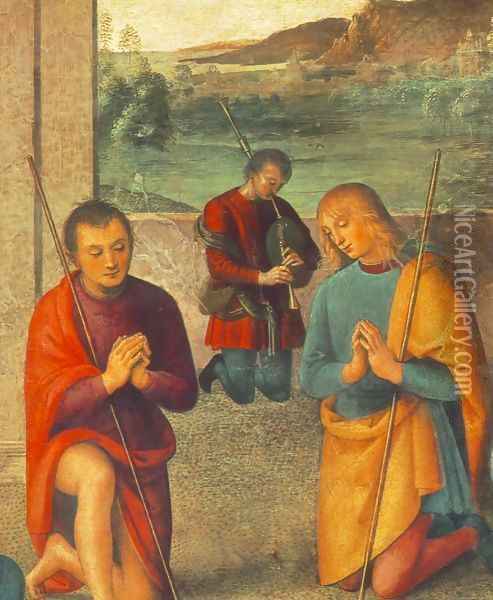 The Presepio (detail) Oil Painting - Alvaro Di Pietro (Pirez D'Evora)
