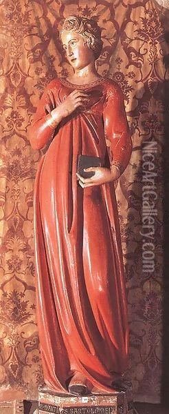 Annunciation the Virgin Oil Painting - Jacopo della Quercia