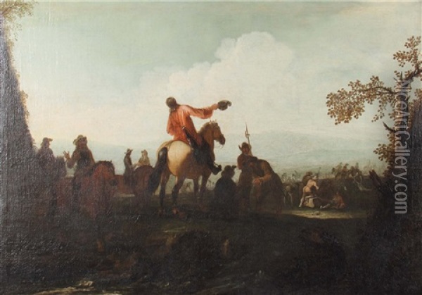 Nach Der Schlacht Oil Painting - Georg Philipp Rugendas the Elder