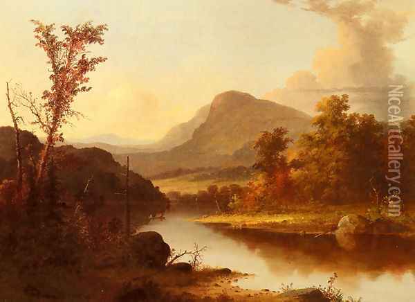 Autumn Landscape Oil Painting - George Henry Durrie